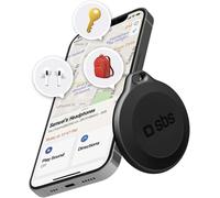 lbgwp60-Track My Circle - Localisateur De Clés Et D'Objets Compatible Avec Apple Où Est, Son Alarme 100 Db, Prêt À L'Emploi Avec Batterie Cr2032 Incluse, Étanche Ip65, Avec Trou Porte-Clés, Noir