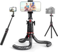 Lbgwp60-Trépied Smartphone, Easy Creator Monkeypod Petit Trepied Flexible Appareil Photo 1/4 Gorillapod & Perche À Selfie Portable Rotatif À 360° Avec Télécommande Pour Phones Camera Et Téléphone