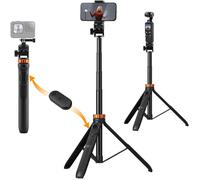 lbgwp60-Trépied Smartphone Ms27 175Cm, Perche A Selfie Avec Télécommande, 2 In 1 Trépied Pour Appareil Photo Et Caméras De Sport Avec Vis 1/4"", Pour Dji Osmo Pocket 3, Insta360 X5 X4