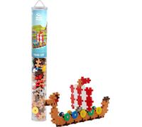 lbgwp60-Tube De 100 Pièces Navire Viking - Jeu De Construction Pour Enfant Dès 3 Ans - Pp4312