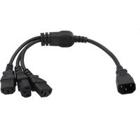 lbgwp60-Ups Pdu Computer Pc Power Splitter Cord C14 À 3 X C13 10A 250V Rallonge 30Cm / 12In