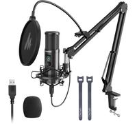 lbgwp60-Usb Microphone À Condensateur, Micro Pc Avec Un Bouton Muet Et Gain, Microphone Cardioïde Professionnel, Adapté Aux Conférences, Gaming, Streaming, Instruments De Musique¿Au-Pm421¿