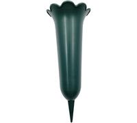 Lbgwp60-Vase Funéraire Vert Foncé Avec Piquet - 29 Cm - Résistant Aux Intempéries Et Au Vent - Pour Tous Les Types De Fleurs Funéraires