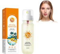 Lbgwp60-Wet Skin Transparent Spray 50+ 250 Ml, Finition Radiant Skin Glow, Spray Solaire Protecteur, Résistant À L'eau, Écran Solaire Transparent Non Collant