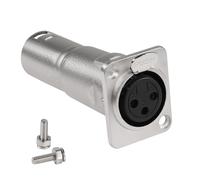 lbgwp60-Xlr Femelle Vers Mâle Panneau Montage Microphone Connecteur 3Pin Xlr Femelle Vers Mâle Montage Adaptateur Coupleur Xlr Traversée Montage Pr , Pour Table De Mixage Appareil Audio, Argent
