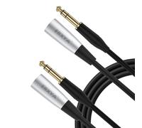 lbgwp60-Xlr Jack Cable 1M 2Pack Xlr Male Jack 6.35 Xlr Vers 6,35 Trs Jack Câble Symétrique Mâle Avec 3 Broches
