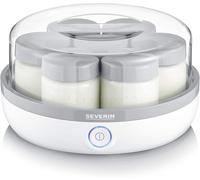 lbgwp60-Yaourtire Pratique Et Compacte, Machine À Yaourt Maison 13 W, Yaourtière Électrique Et 7 Pots De Yaourt En Verre De 150 Ml Avec Couvercle, Garanti Sans Bpa, Blanc/Gris, Jg 3518