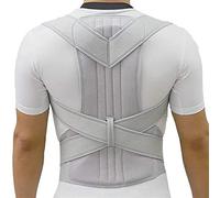 S-5XL Ceinture De Soutien Dorsale De Grande Taille Correction Posturale Entraîneur D'accolade Fournir Un Soulagement De La Douleur Redresseur Soutien Dos L'épaule Clavicule Cou ( Color : Gray , Size :