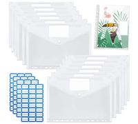 LBING 12PCS Pochettes Plastiques Perforées A4 Pochette Document A4
