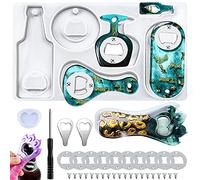 LBING Moule de Décapsuleur Moule Resine Epoxy Moule Décapsuleur Kit Avec accessoires Moule Silicone Resine Epoxy pour Décapsuleur Outil Bouteille Ouverte bricolage Décoration Artisanat
