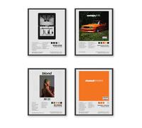 LBingbrother Frank Ocean - Lot de 4 affiches de musique pour décoration murale de chambre d'adolescent (20,3 x 25,4 cm, sans cadre)