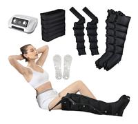 LBJDJYB Bottes de Pressothérapie Avancées pour Le Drainage Lymphatique Jambes - Système de Pressothérapie Jambes 6 Chambres, Massage Thérapeutique pour Jambes Douloureuses