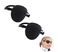 LBJFYHJN 2 paires de cache-œil pirate, bandeau oculaire, 3D réglable, adapté pour la récupération postopératoire, strabisme, amblyopie