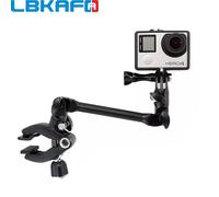 LBKAFA Clips de batterie de guitare 360 rotation pliable monopode montage poignée bras trépied pour Gopro Hero 6 5 4 3 + SJCAM SJ4000 SJ6 SJ7 YI