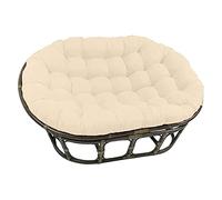 LBLFEBD Coussin de Chaise Double Papasan, Coussin de Chaise en rotin pour balançoire d'extérieur, Coussin de Chaise nid d'œuf avec Sangles de positionnement, siège rembourré antidérapant, Lavable