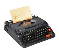 LBLFEBD Machine à écrire mécanique Anglaise, Machine à écrire Manuelle Portable Traditionnelle à l'ancienne, Machines à écrire Antiques à Finition Vintage pour Notes, Lettres ou écriture créative