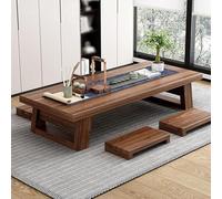 LBLFEBD Petite table basse japonaise pour s'asseoir sur le sol, table basse vintage en bois, table d'autel basse en bois pour la maison dans le style japonais (taille : 120 x 60 x 35 cm)