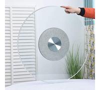 LBLFEBD Plateau tournant Rond en Verre trempé Lazy Susan de 20 Pouces, Plateau de Service Rotatif, Plateau tournant Robuste, Plateau Rotatif Transparent, Silencieux/Lisse/Pas Facile à Vider