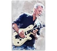 LBMED Art Peinture Impression sur Toile Eddie Van Halen Singer Poster pour décoration de Salle à Manger Affiches et Photos 23.6"x35.4"(60x90cm) sans Cadre