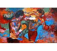 LBMED Art Peinture Impression sur Toile Rocky Balboa Vs Apollo Creed pour la décoration du Salon Affiches et Photos 19.7"x27.6"(50x70cm) sans Cadre