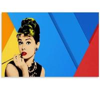 LBMED Art Peinture Impression sur Toile Toile d'art Moderne de Couleur d'acteur d'Audrey Hepburn pour Le décor Moderne de Famille Affiches et Photos 15.7"x23.6"(40x60cm) sans Cadre