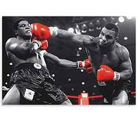 LBMED Art Peinture sur Toile Mike Tyson Vs Trevor Berbick Boxe Poster pour décoration de Bureau Muralimpression Affiches Photos 23.6"x35.4"(60x90cm) sans Cadre