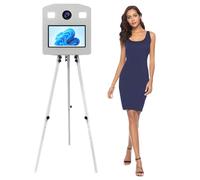 LBMED Cabine Photo Miroir 15,6pouces, Application pour Appareil Photo Reflex Numérique avec Éclairage D'appoint,Plusieurs Modes Prise Vue, Impression des Photos,arrière-Plan Photo Personnalisable