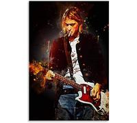 LBMED Peintures sur Toile Kurt Cobain American Rock Poster Peinture pour décoration de Salon Art MuralImpression Affiches Photos 19.7"x27.6"(50x70cm) sans Cadre