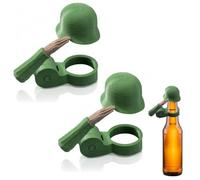 LBMOUD 2 PCS bouchons de bouteille de bière Soldat Salut pour bouc-hon biere, casque de soldat, casque de bouteille de bière, bouchon de bière, bou-chon de bou-teille de bière, bou-chon de(vert)