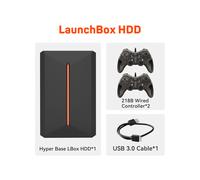 (LBox HDD-218B-2) Disque dur de jeu rétro Launchbox pour console de jeu PS4/PS3/PS2/WiiU/Wii/N64/DC/PS1