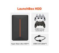 (LBox HDD-218BW) Disque dur de jeu rétro Launchbox pour console de jeu PS4/PS3/PS2/WiiU/Wii/N64/DC/PS1