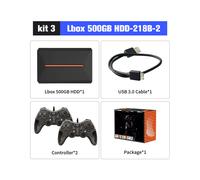 (Lbox500G-218B-2) Console d'émulateur de système de lancement de disque dur de jeu de 500 Go pour PS4/PS3/Switch/PS2/Wii/Wiiu