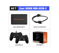(Lbox500G-D2EB-2) Console d'émulateur de système de lancement de disque dur de jeu de 500 Go pour PS4/PS3/Switch/PS2/Wii/Wiiu