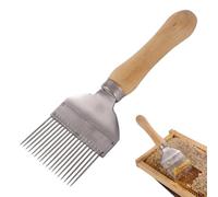 LBQUTN Fourchette à Désoperculer en Acier Inoxydable pour Apiculture - Grattoir à Miel avec Manche Ergonomique - Outil de Récolte Efficace pour Ruche Abeille et Extracteur de Miel