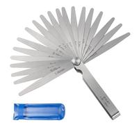 LBQUTN Jeu de Cale d'Épaisseur 20 Lames, Jauge d'Épaisseur de Précision Métrique 0,05-1,00mm pour Réglage de Soupapes, Moteur et Bougies, Outil de Mesure avec Sac de Rangement Bleu