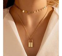 LBRTMED Boho Simple Moon Star Heart Pendant Collier Retro Sequin Coin Retro Coin Clavicule Colliers Glamour Girl Lover Bijoux Gift