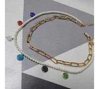 LBRTMED Chaîne de liaison cubaine de 10 mm Miami et un demi-collier de cou de poule de 8 mm pour hommes et femmes en acier inoxydable