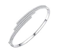 LBRTMED Epinki Sterling Silver Bangles pour les femmes 925, conception du bracelet d'amitié cubique en zircone