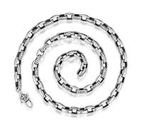 LBRTMED Knbob Men Cable Collier chaîne Collier de chaîne de 8 mm 925 argent sterling 24
