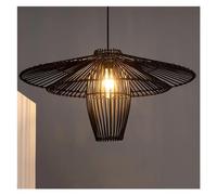 LBRTMED Pendantlight, V-Intage Japonais Wabi-Sabi Style Pendant Lights Personnalité Roard Art Hand Woven Lamp Living Room Restaurant Café Chandeliers