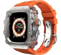 LBRTMED Schik Titanium Allo Watch Case Rubber Band Mod Kit ， pour Ultra 9/8/7/6/5/4 / SE ACCESSOIRES DE REMPLACEMENT ， LUXY Watch Band Watch Band ， pour Iwatch 44mm 45mm 49mm Series