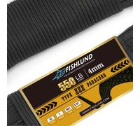 Lbs-Type Iii 7 Strand 100ft 4mm Parachute Cord-High Strength Nylon Parachute Cord For Camping,Survival,Tactical And Hiking-Black