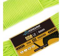 Lbs-Type Iii 7 Strand 100ft 4mm Parachute Cord-High Strength Nylon Parachute Cord For Camping,Survival,Tactical And Hiking-Neon Green