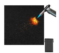 LbsAMP Tapis Ignifugé 30×30cm avec Poche à Cordon Tapis Résistant à la Chaleur Tapis de Protection de Sol pour Barbecue Brasero Exterieur pour Cheminée Foyer Chauffage Poêle - 5mm