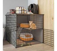 LBSI Cage pour Chat Extérieur/Interieur, Enclos Chat Exterieur Balcon, Cage pour Animaux de Compagnie (Metal) (Size : 75X75X73cm)