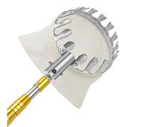 LBSI Ramasse Noix avec Manche TéLescopique, Cueille Fruit avec 2-7m Manche Telescopique, Lightweight Stainless Steel Connecting Pole, Metal Clamp, 2 Couleurs (Color : B, Size : 6m(19.6ft))