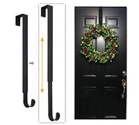 LBSUN Cintre de couronne, réglable au-dessus de la porte de 37 à 63,5 cm, support de couronne et cintre de porte pour décoration de porte d'entrée, crochet de décoration de Noël plus grand de 9,1 kg