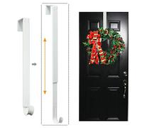 LBSUN Cintre de couronne, réglable au-dessus de la porte de 37 à 63,5 cm, support de couronne et cintre de porte pour décoration de porte d'entrée, 9,1 kg plus grand crochet de décoration de Noël