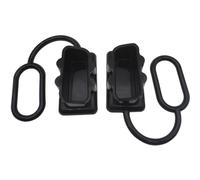 LBTODH Lot de 2 capuchons anti-poussière en silicone souple pour connecteurs d'alimentation de remorque ou caravane 175 A Noir