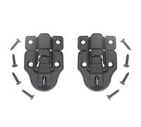 LBTODH Lot de 2 loquets à bascule style rétro avec trou pour cadenas pour boîte à bijoux, armoire, boîte à outils, valise, avec vis de montage (noir)